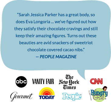 People Magazine quote about sweetriot chocolate covered cacao nibs
